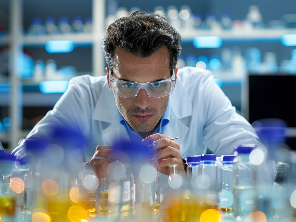 Researcher analysing samples in lab – Third Party Manufacturer in Pakistan.