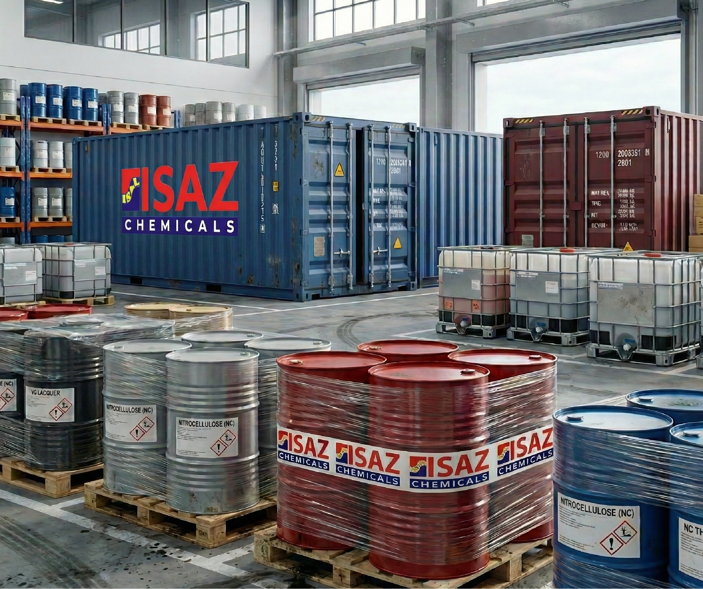 Logistics for Chemical Export to China featuring high-grade industrial chemicals from Pakistan.